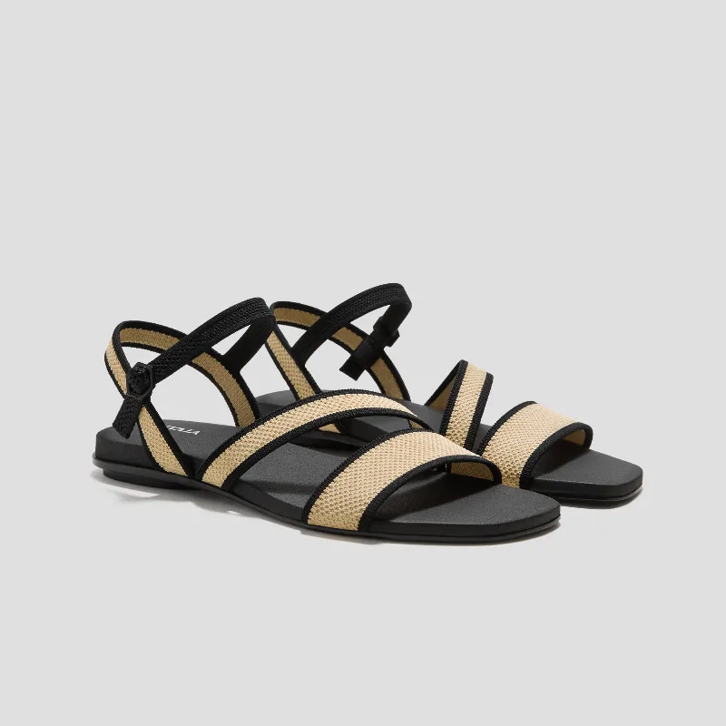 VIVAIA AdaptAll™ Flat Sandals (Demi)|NATURAL BLACK|US 9