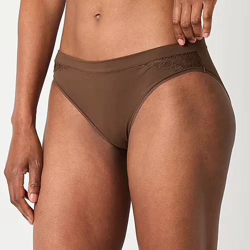 Ambrielle Super Soft Bikini Panty, X-large, Brown