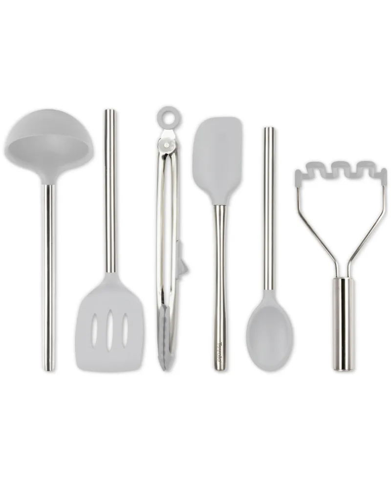 Tovolo 6-Pc. Silicone-Head Kitchen Utensil Set - Gray
