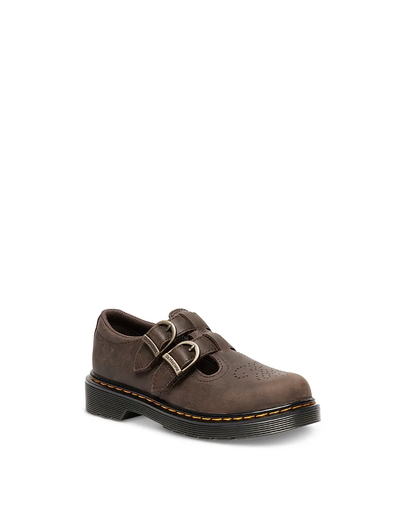 Dr. Martens Girls' 8065 Leather Mary Janes Toddler, Little Kid