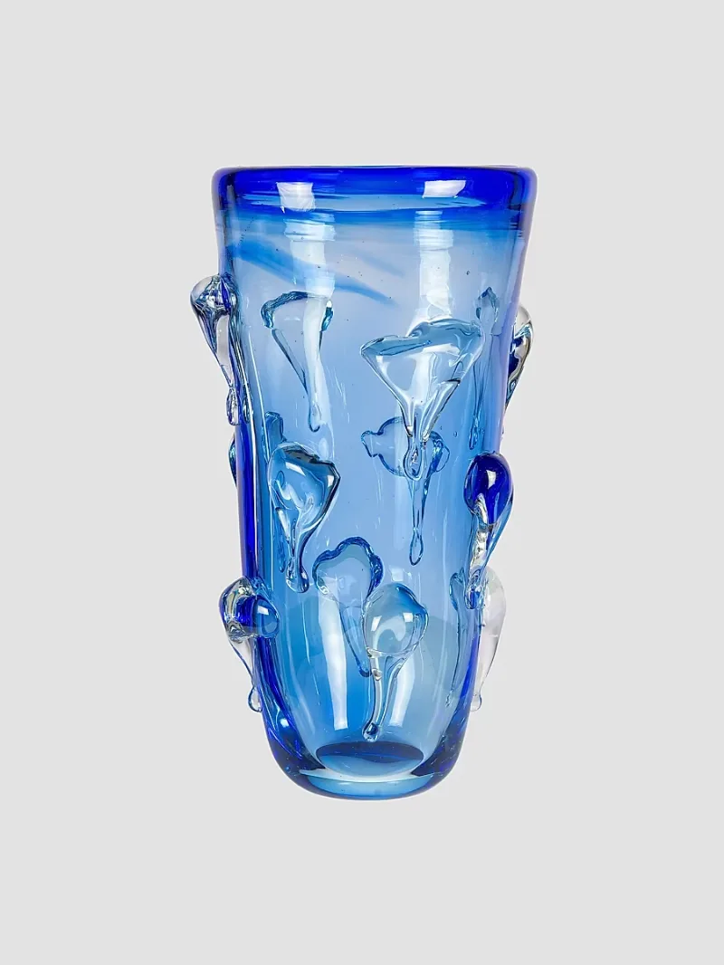 Blue Mayera Glass Vase - Blue
