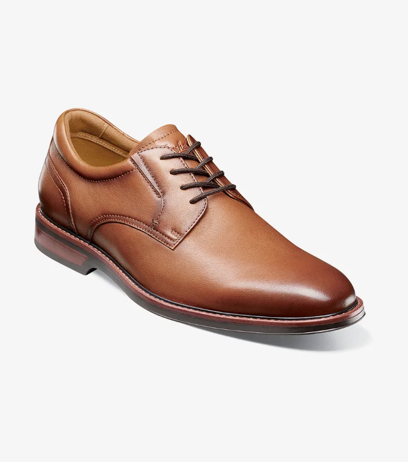 Florsheim Shoes Traveler Plain Toe Oxford Cognac Size 7.5