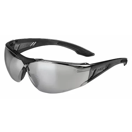SVP400, Safety Glasses, Anti-Scratch, Silver Mirror Lens, Gray Frame, Frameless