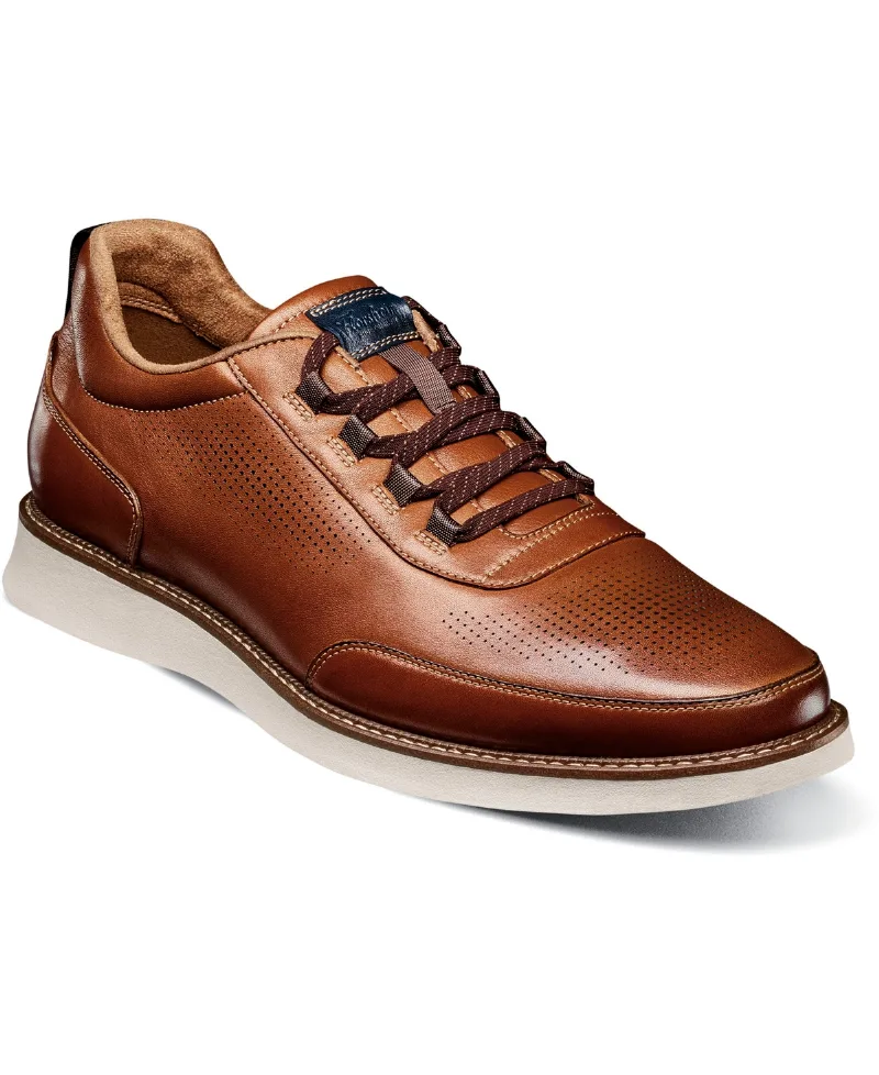 Florsheim Men's Launch Elastic Lace Slip On Sneaker - Cognac multi