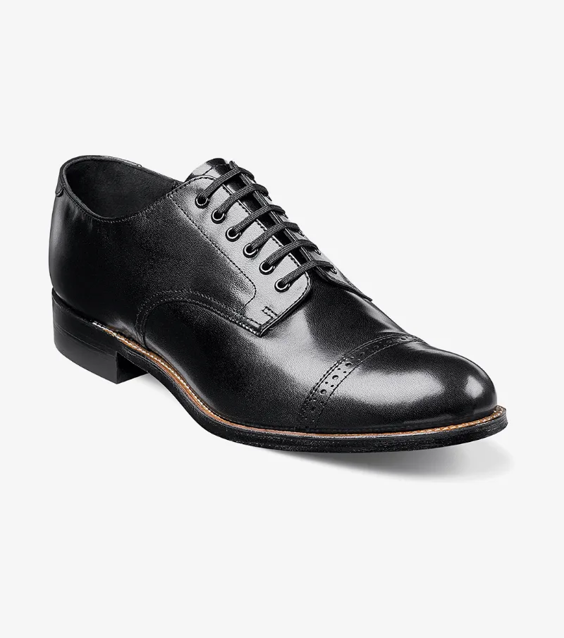 Stacy Adams Shoes Madison Cap Toe Oxford Black Size 7.5