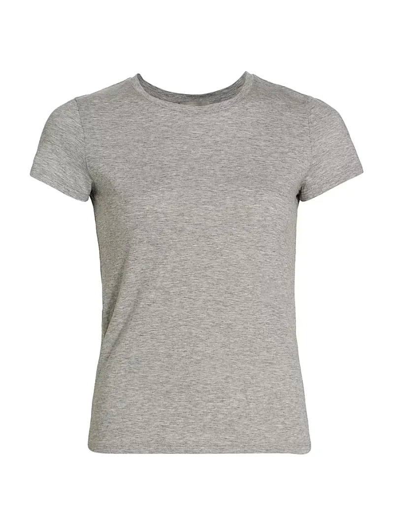 Vince Women's Cotton Crewneck T-Shirt - Heather Grey - Size XS