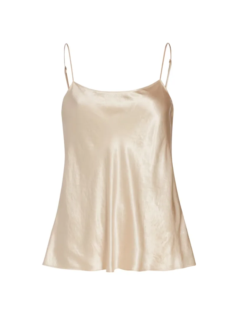 Vince Women's Satin Pullover Tank - Champagne - Size XS