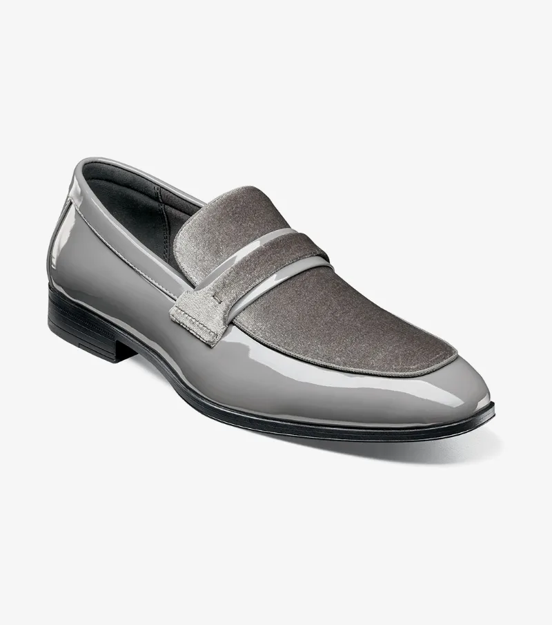 Stacy Adams Shoes Spratley Moc Toe Saddle Slip On Gray Size 9.5