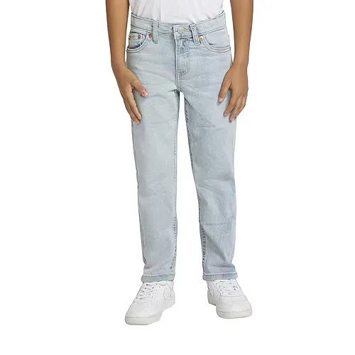 Levi's Big Kid Boys Adjustable Waist Stretch Fabric 502 Tapered Leg Regular Fit Jean, 16, Blue