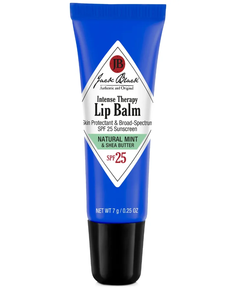 Jack Black Intense Therapy Lip Balm Spf 25, Natural Mint & Shea Butter, 0.25 oz