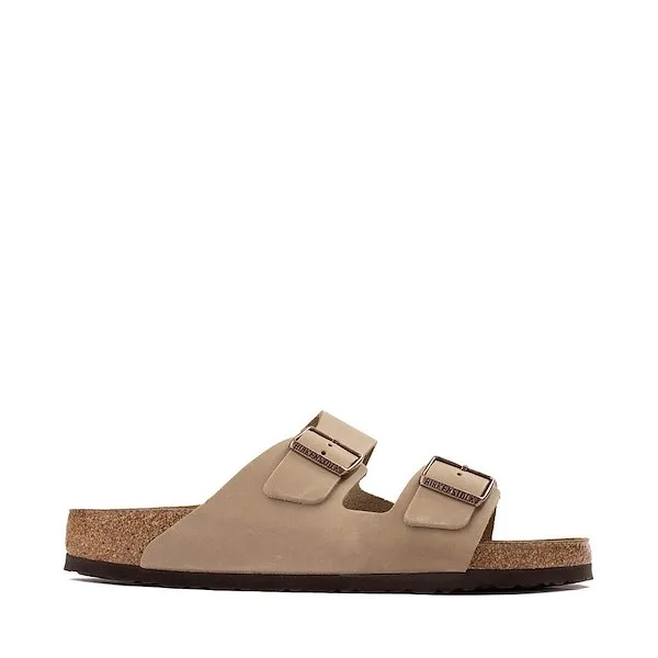 Mens Birkenstock Arizona Soft Footbed Slide Sandal - Tobacco