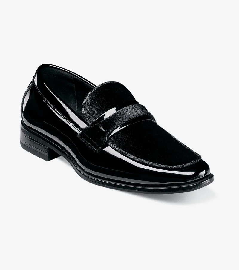 Stacy Adams Shoes Kids Spratley Moc Toe Saddle Slip On Black Size 4 Big Kid