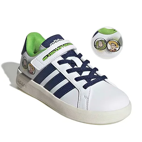 adidas Cloudfoam Grand Court Little Kid Boys Toy Story Sneakers, 1 Medium, White