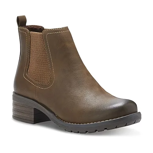 Eastland Womens Jasmine Chelsea Pull-on Boots, 8 Medium, Brown