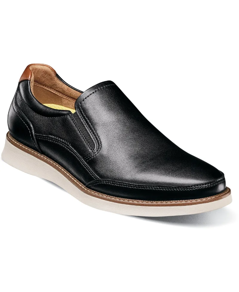 Florsheim Men's Launch Moc Toe Slip On Sneaker - Black multi