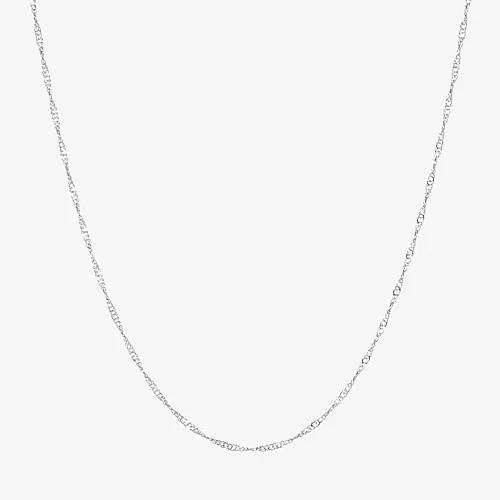 Silver Reflections Pure Silver Over Brass 18-24" Chain Necklace, One Size