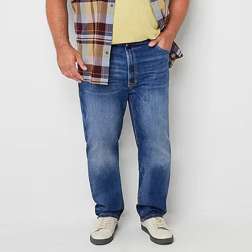 Arizona Advance Flex 360 Big and Tall Mens Athletic Fit Tapered Leg Jean, 44 29, Blue