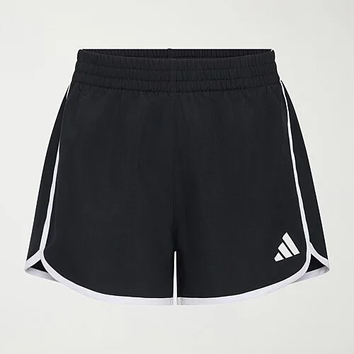 adidas Big Kid Girls Mid Rise Running Short, Large (14), Black