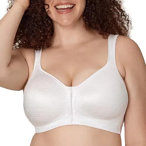 Playtex 18 Hour Posture Boost Front Close Full Coverage Wireless Full Coverage Bra E525, Dd, White