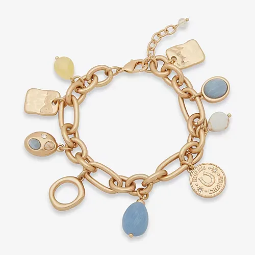 A.N.A Womens Charm Bracelet, One Size, Blue