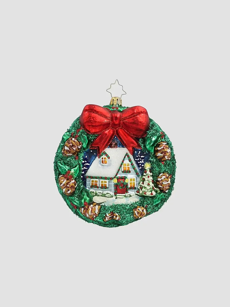 Christopher Radko Wreaths Holly Jolly Hideaway Ornament