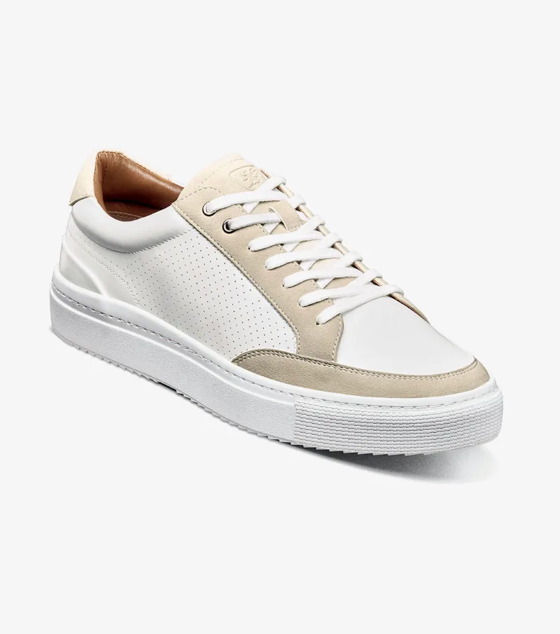 Stacy Adams Shoes Dorian Lace To Toe Sneaker White Size 8.5