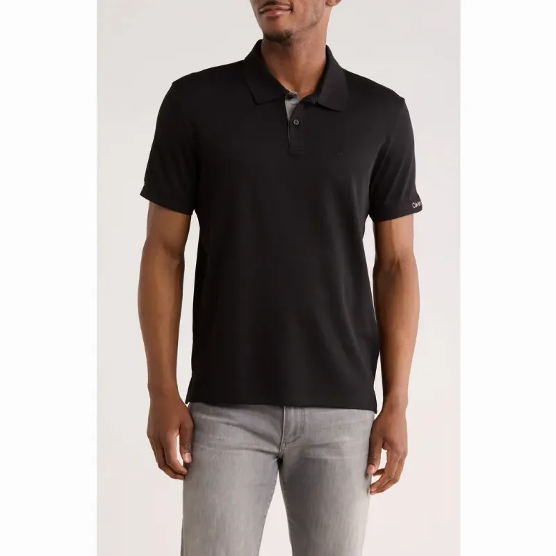 Calvin Klein Classic Fit Embroidered Polo in Black at Nordstrom Rack, Size Xx-Large