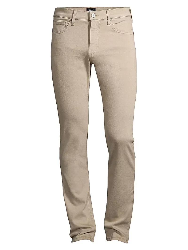 Paige Lennox Stretch Slim-Fit Jeans - Toasted Almond - Size 28