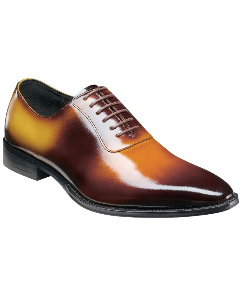 Stacy Adams Men's Shaffer Plain-Toe Memory-Foam Oxfords - Cognac Multi