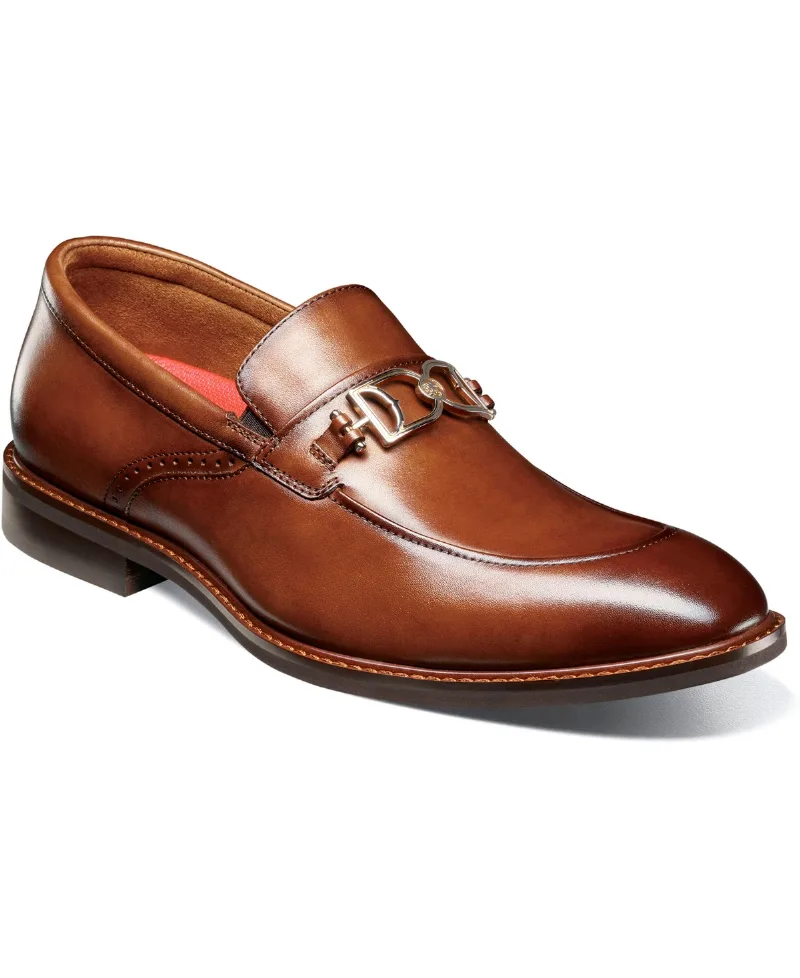 Stacy Adams Men's Boyd Moc Toe Slip-On Loafers - Brandy