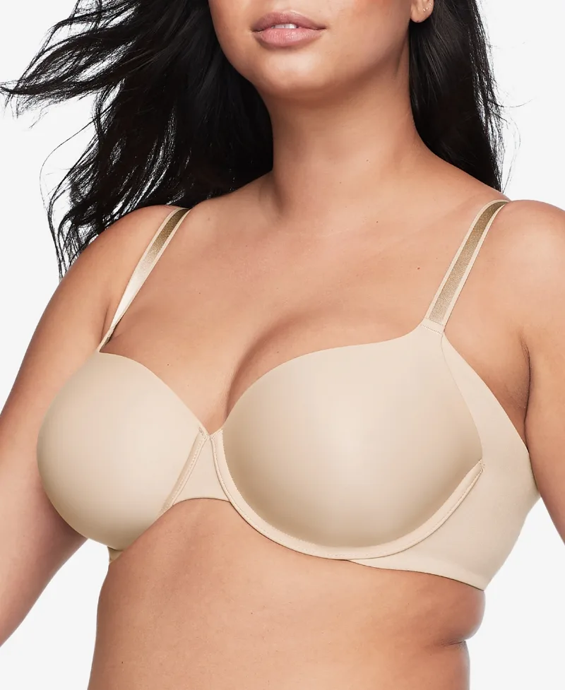 Warners Women's No Side Effects Seamless Comfort Underwire T-Shirt Bra RA3061A - Butterscotch
