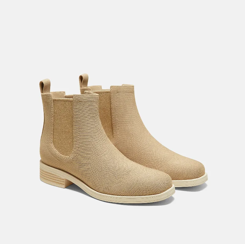 VIVAIA Square-Toe Ankle Chelsea Boots (Clara)|NUDE PEACH|US 8.5