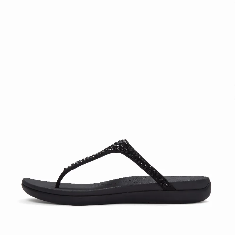 SOLAY Mixed-Crystal Toe-Post Sandals