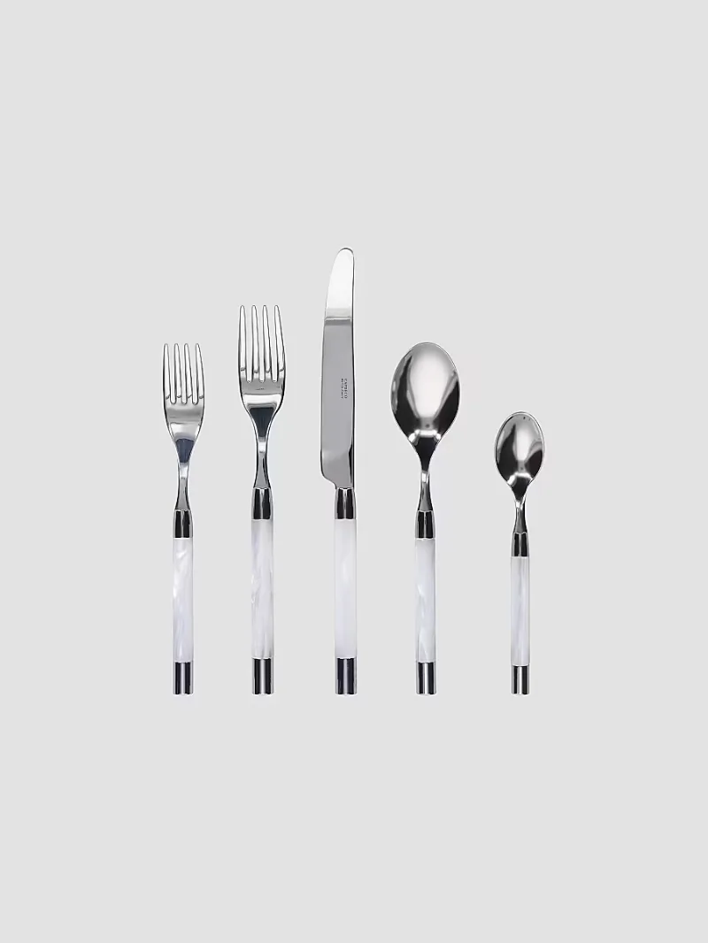 Capdeco Conty 5-Piece Flatware Set - White