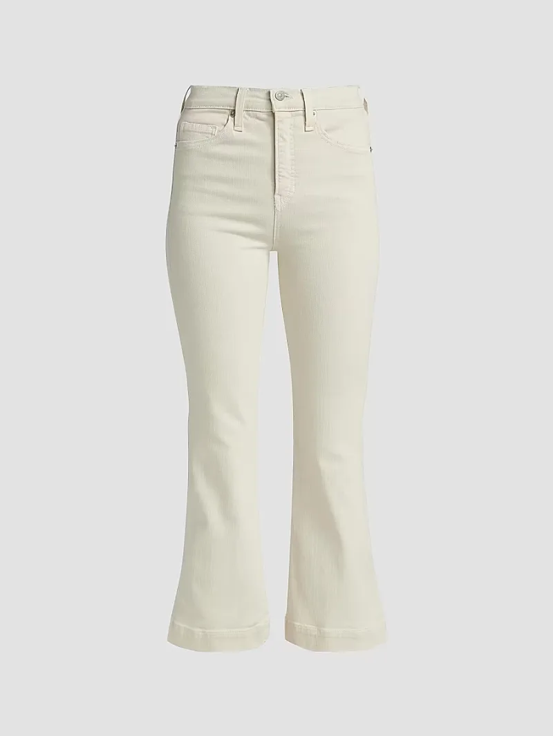 Veronica Beard Women's Carson High-Rise Ankle Flare Jeans - Ecru - Size 31