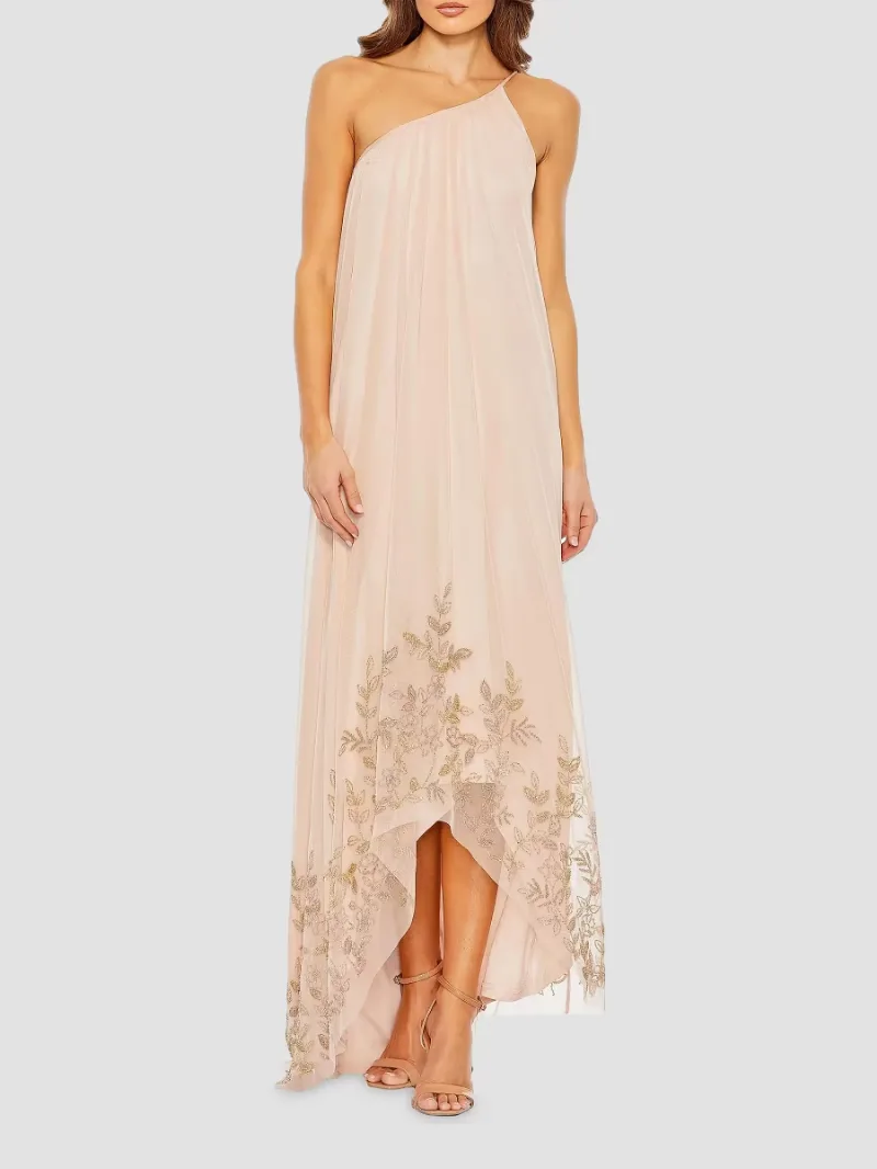Mac Duggal Women's Embellished Asymmetric One-Shoulder Gown - Rose - Size 12