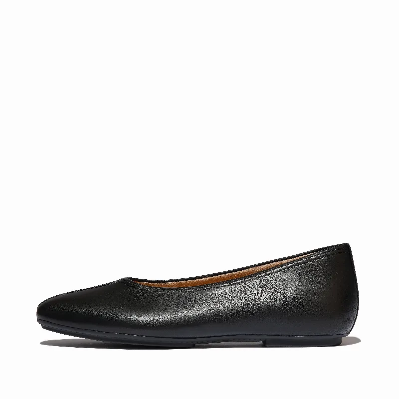 DELICATO High-Cut Soft-Leather Ballerinas