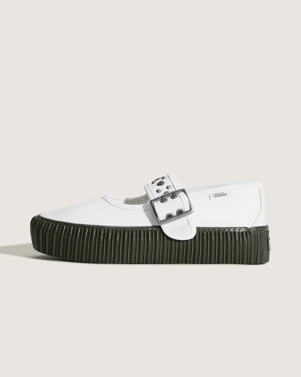 Vans - Ténis plataforma Mary Jane Creeper, Homem, Branco, Tamanho: 38