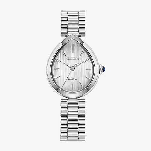 Citizen Womens Silver Tone Stainless Steel Bracelet Watch Em1200-55a, One Size, White