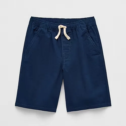 Thereabouts Little & Big Kid Boys Canvas Pull-On Short, L (14-16) Husky, Blue