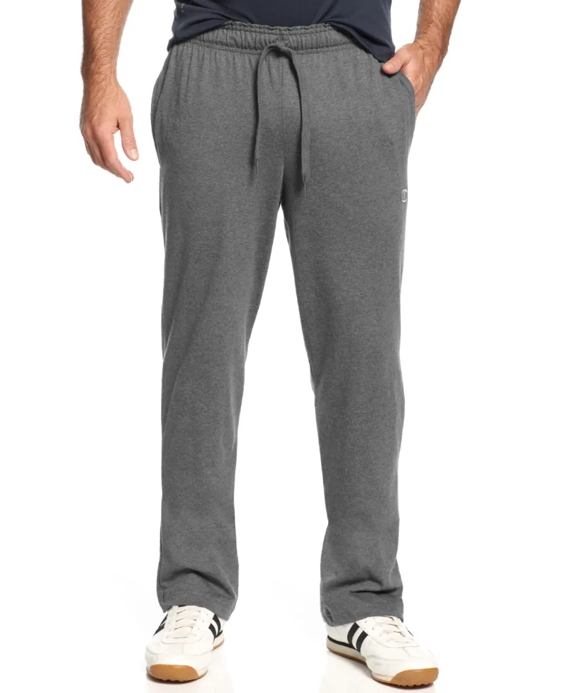 Champion Men's Jersey Open-Bottom Pants - Granite