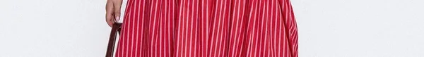 Lilienne Cotton Poplin Maxi Dress Red Stripe Curve