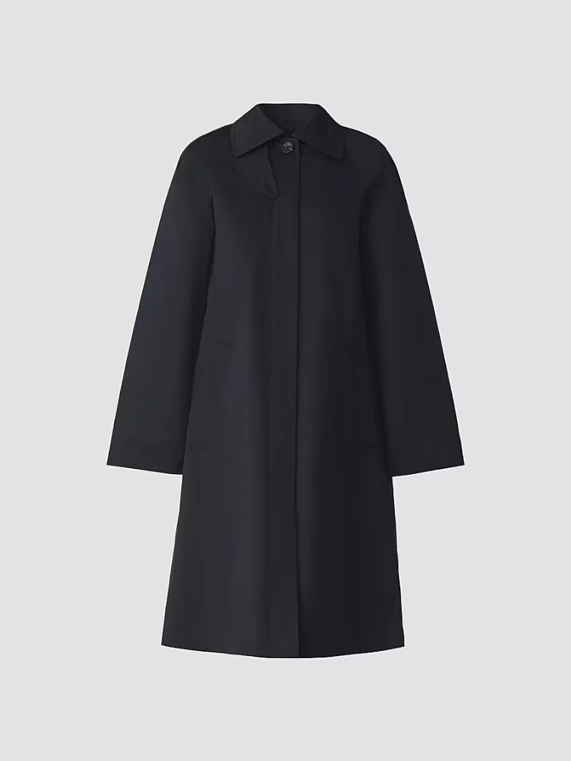 Women's Ulla Twill Car Coat - Black - Size XL