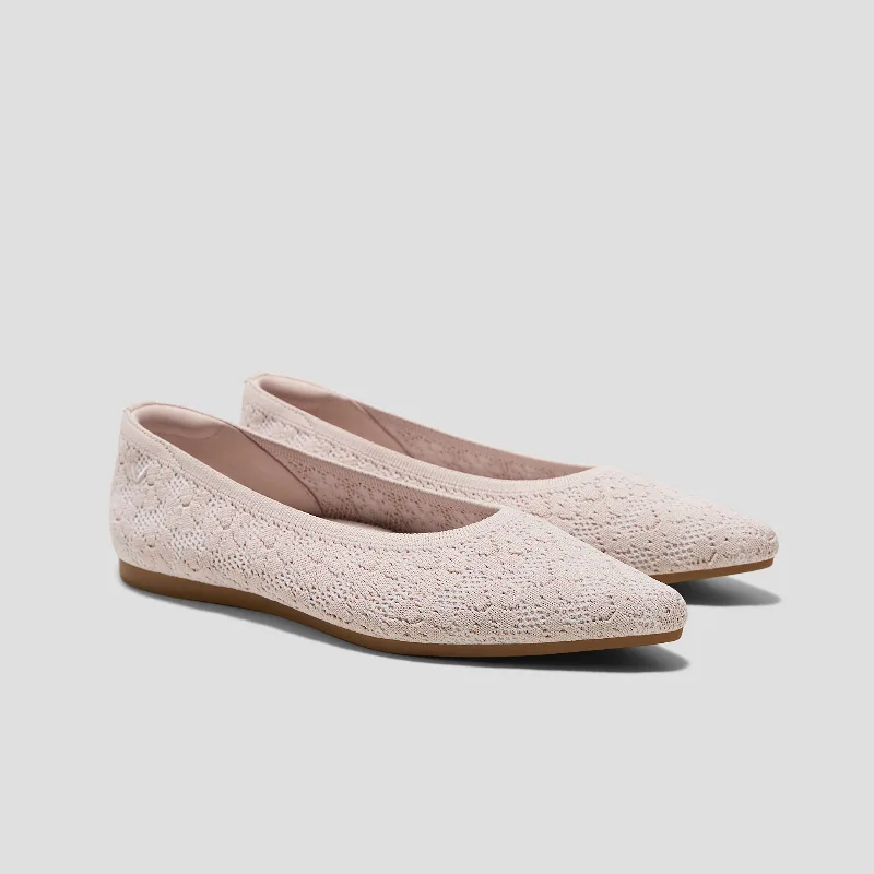VIVAIA Pointed-Toe Ballet Flats (Aria 5°)|BALLET BLUSH FLORAL|US 7.5