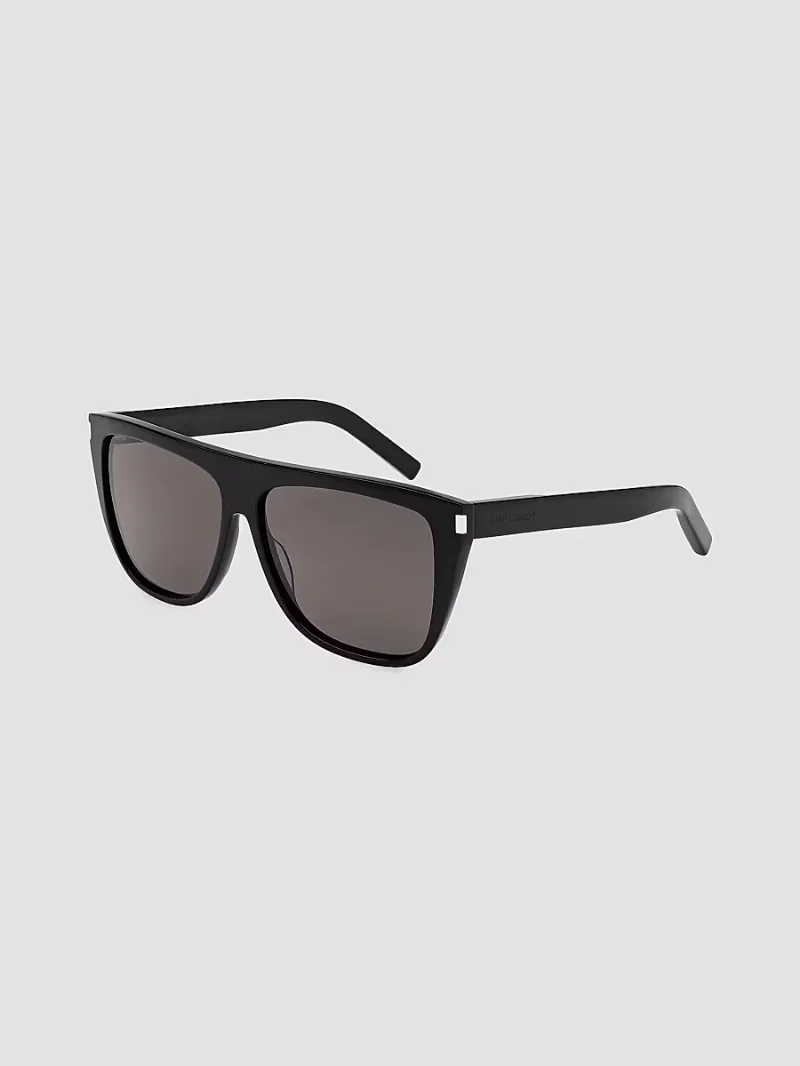 Saint Laurent Men's Original SL 1 Rectangular 59MM Sunglasses - Black