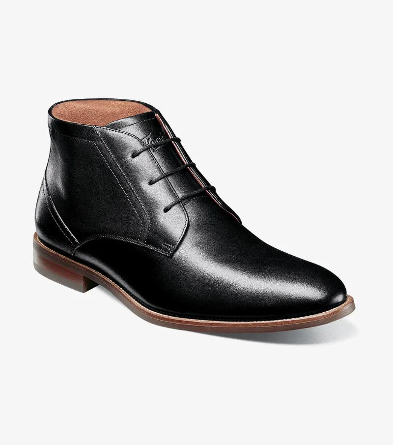 Florsheim Shoes Rucci Plain Toe Chukka Boot Black Size 8
