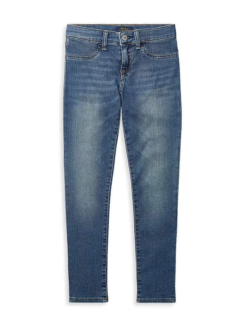 Polo Ralph Lauren Girl's Little Girl's & Girl's Aubrie Denim Leggings - Lucinda Wash - Size 6