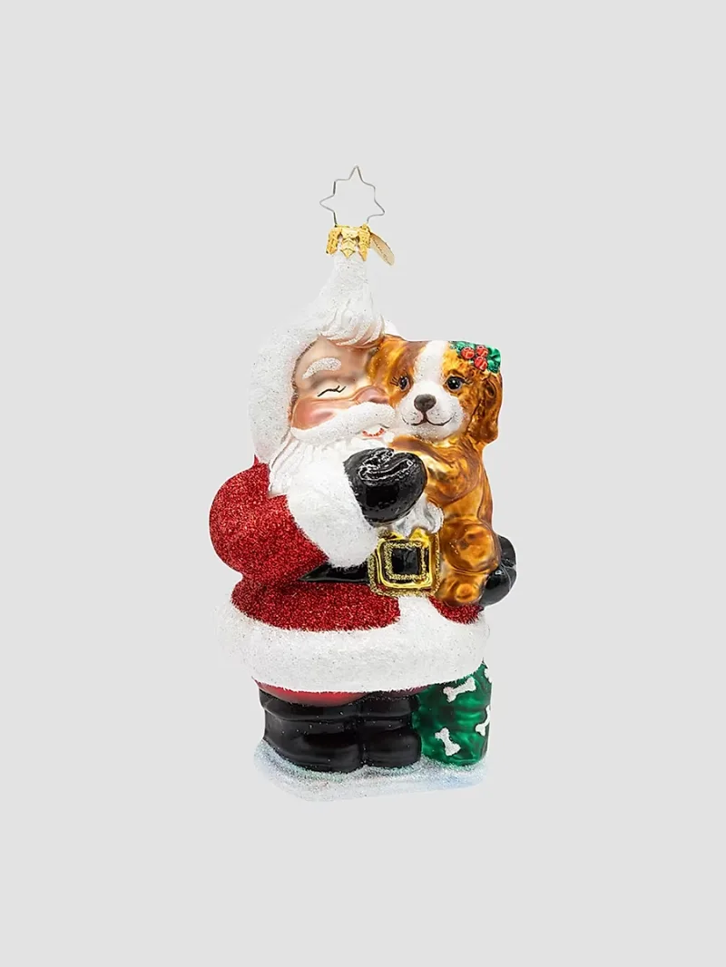 Christopher Radko Whimsical Santa Jolly & Pawsome Ornament