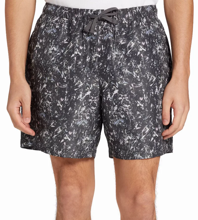 DSG  Men's 6" Nylon Lifestyle Shorts, Medium, Dark Gray Paint Drizzle
