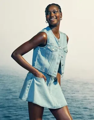 AE Boxy Denim Vest